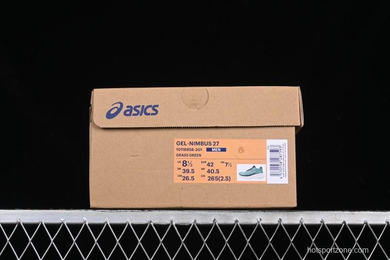 Asics Gel-Nimbus 27 Retro Breathable Casual Shoes Cushioned Men's Durable Running Shoes - 1011B958-301