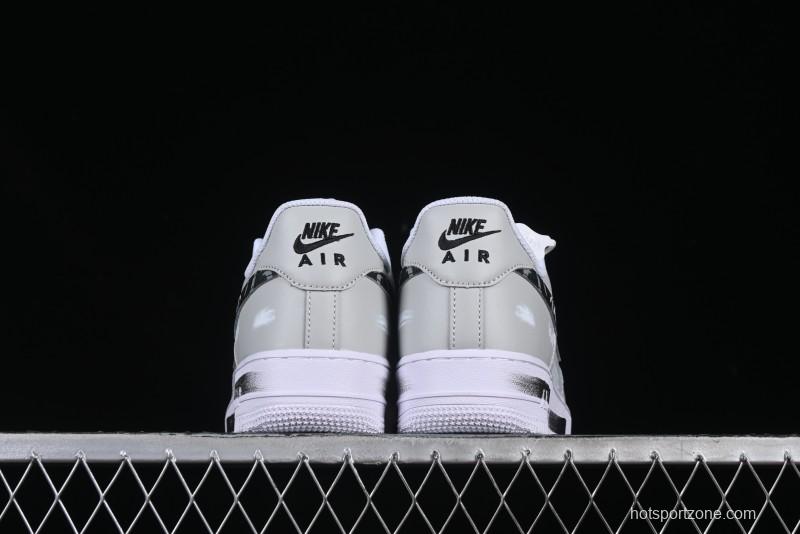 Nike Air Force 1 '07 Low Shadow Knight Grey White Black Casual Sneakers - CW2288-111