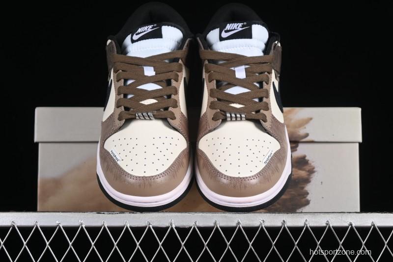 Nike Dunk Low Panda Prank Street Racing Electro Rust Distressed SB Strap Low-Top Casual Sneakers - DD1391-100