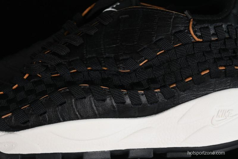 Nike Air Footscape Woven Asymmetrical Woven Slip-Resistant Low-Top Lifestyle Sneakers - FQ8129-010