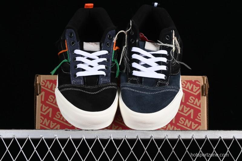 Vans Knu Skool Dragon Whisker Black Blue Slip-Resistant Cushioned Casual Low-Top Sneakers - VN0AUAK335