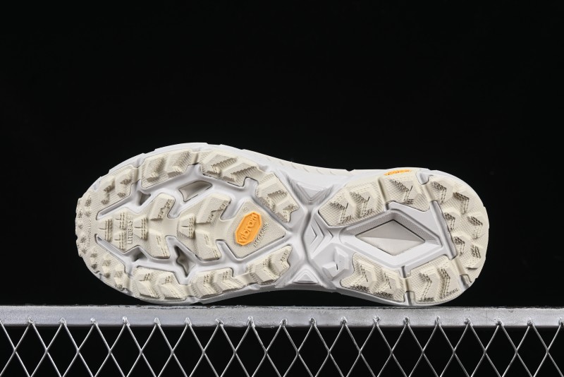 HOKA ONE ONE Satisfy Running Mafate Trail Low-Cut Cushioned Outdoor Hiking Shoes - 1157050 BONE