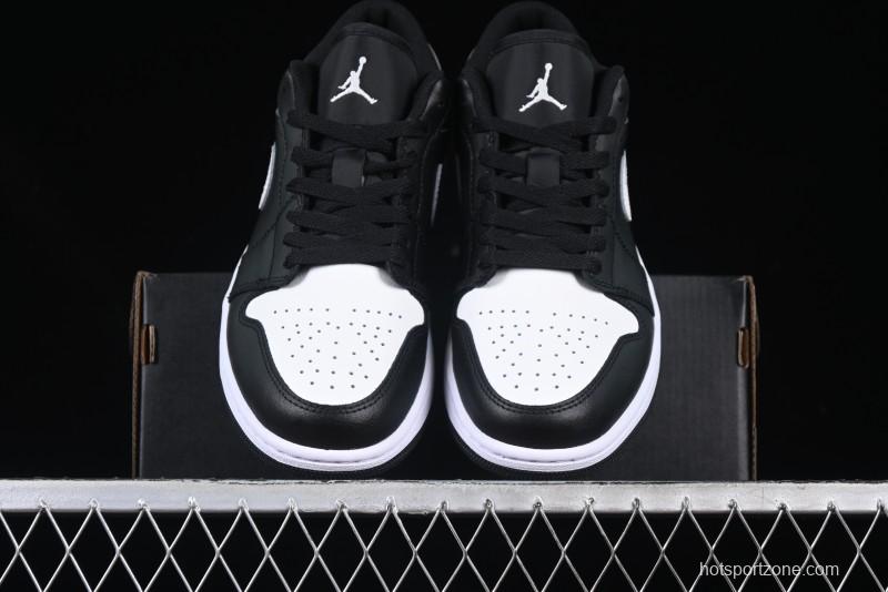 Nike Air Jordan 1 Low Retro Basketball Shoes in Black and White - 553558-043