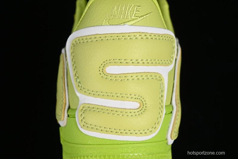 Nike CPFM x Nike Air Force 1 '07 Low Casual Sneakers in Lemon Green with SUNSHINE Design - DC4457-300