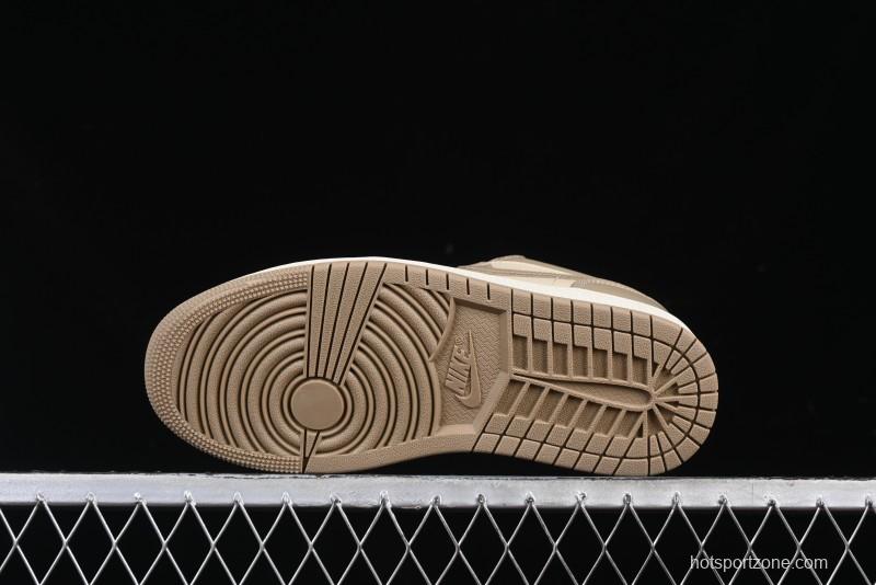 Nike Air Jordan 1 Low AJ1 Wheat Color Low-Top Casual Sneakers - DC0774-203