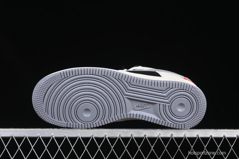 Nike Air Force 1 '07 Low Stussy Collaboration Beige Grey Black Low-Top Casual Sneakers - XZ6188-766