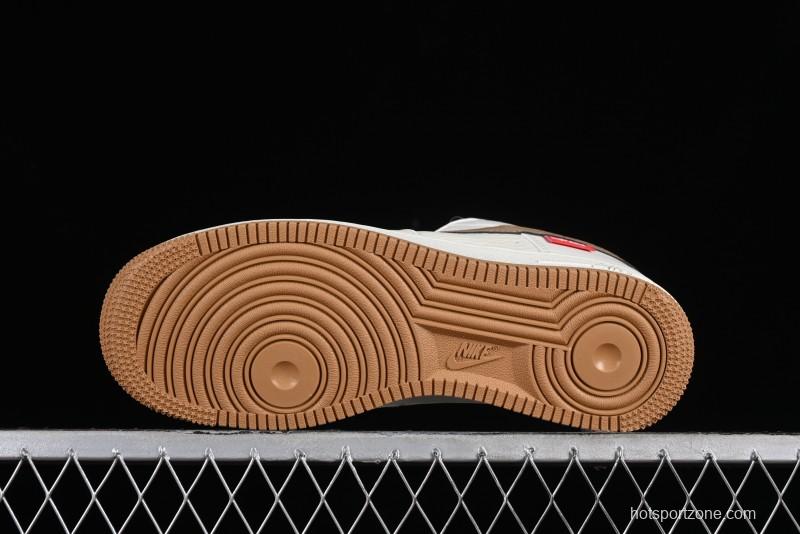 Supreme x Nike Air Force 1 '07 Low Skateboarding Shoes - Coffee Brown - HD1968-019
