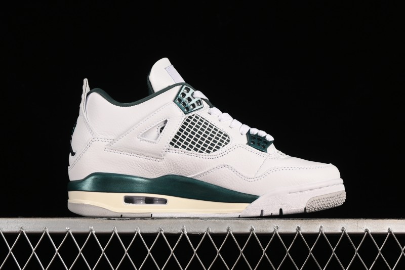 Nike Air Jordan 4 Retro Sneakers with Oxidized Green Accents and Visible Air Cushion - AQ8138-103
