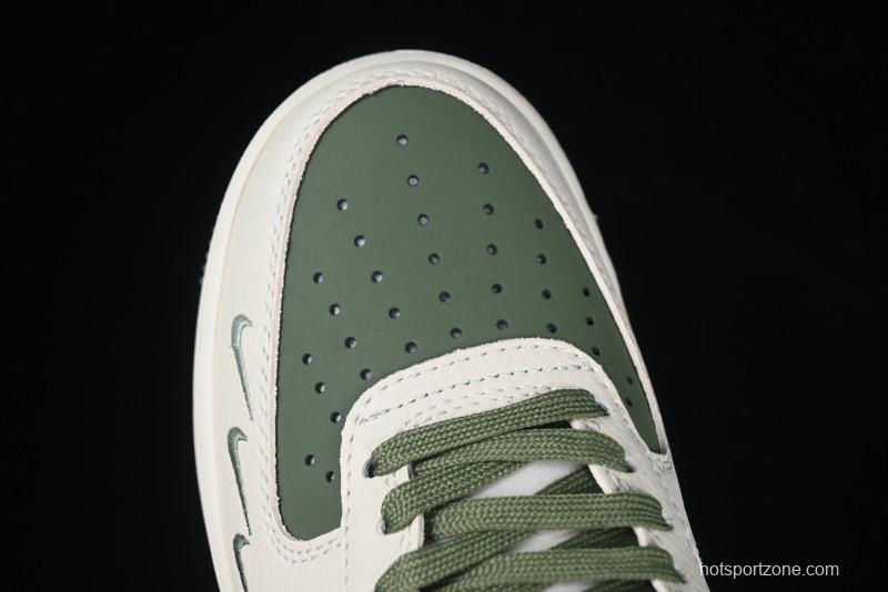 Nike Air Force 1 '07 Low The North Face Collaboration Beige Green Mini Swoosh Casual Sneakers - KK1988-043