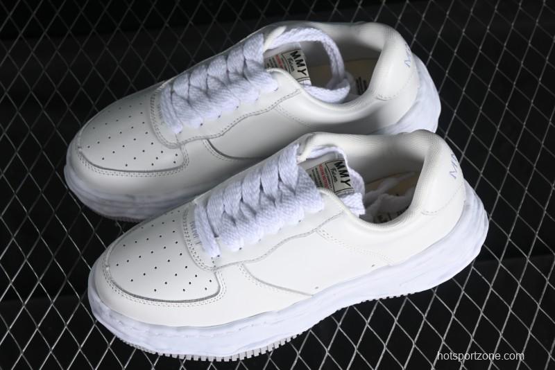 Wayne Original Sole Leather Low Sneaker with Deconstructed Ice Cream Sole - MMY
