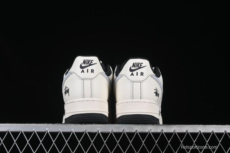 Nike Air Force 1 '07 Low Stussy Collaboration Embroidered Mini Swoosh Casual Sneakers - XZ6188-630