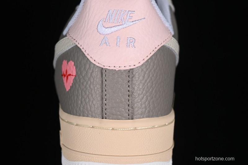 Nike Air Force 1 '07 Low Valentine's Day Limited Edition EKG Heartbeat Double Heart Design Casual Sneakers - TY0301-222