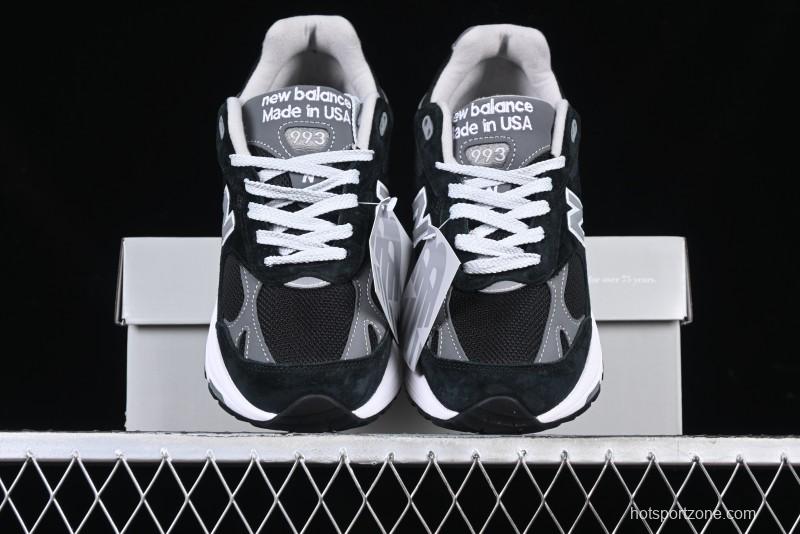 New Balance Made In USA M993 Series Classic Retro Casual Running Shoes - MR993BK