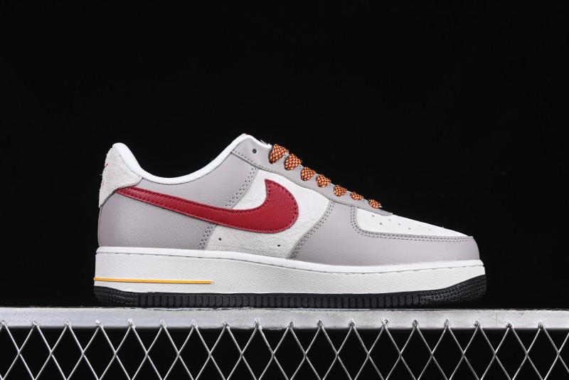 Nike Air Force 1 '07 Low Year of the Snake Limited Edition Beige Grey Red Swoosh Casual Sneakers - DM6688-029