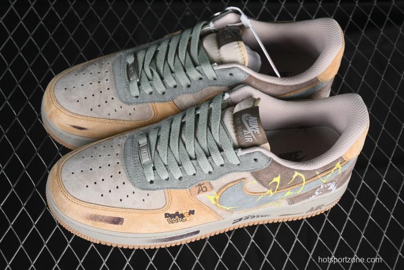 Nike Air Force 1'07 Low "Kakarot" Dragon Ball Z Custom Casual Sneakers for Autumn Winter - CD1212-666