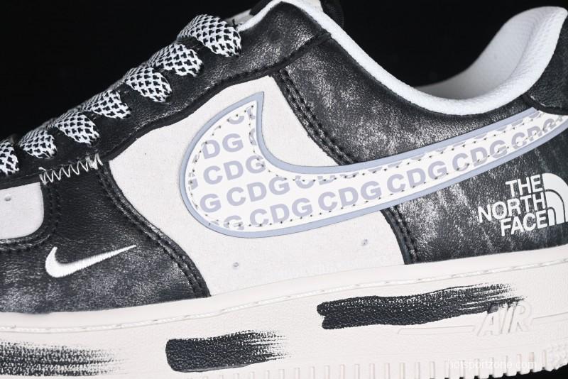 Nike Air Force 1 '07 Low The North Face Collaboration - Leather Graffiti Casual Sneakers - DM6688-008
