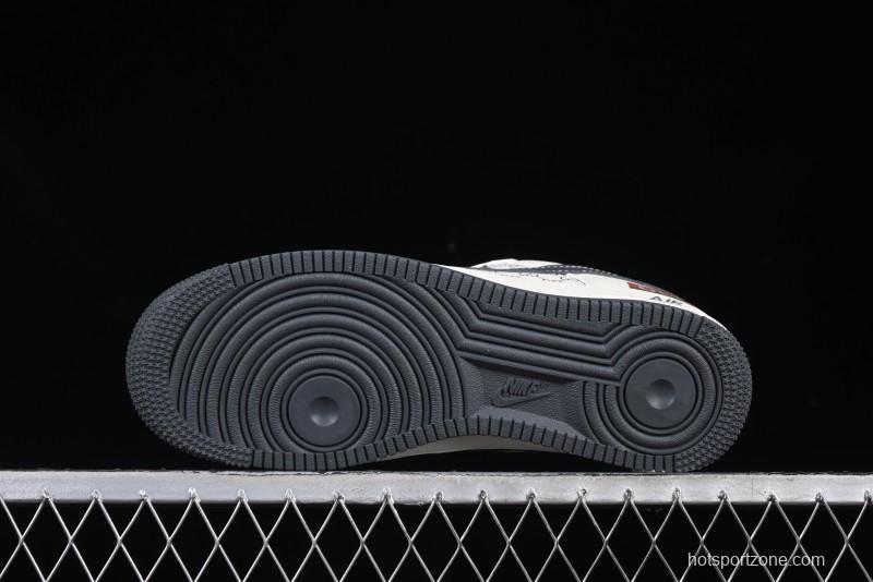 Nike Air Force 1 '07 Low Gucci Collaboration Beige Grey Pattern Low-Top Casual Sneakers - XZ6188-723