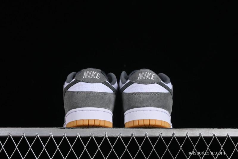 Nike Dunk Low SB Grey Gum Retro Skate Shoes with Suede Overlays - FV0389-100