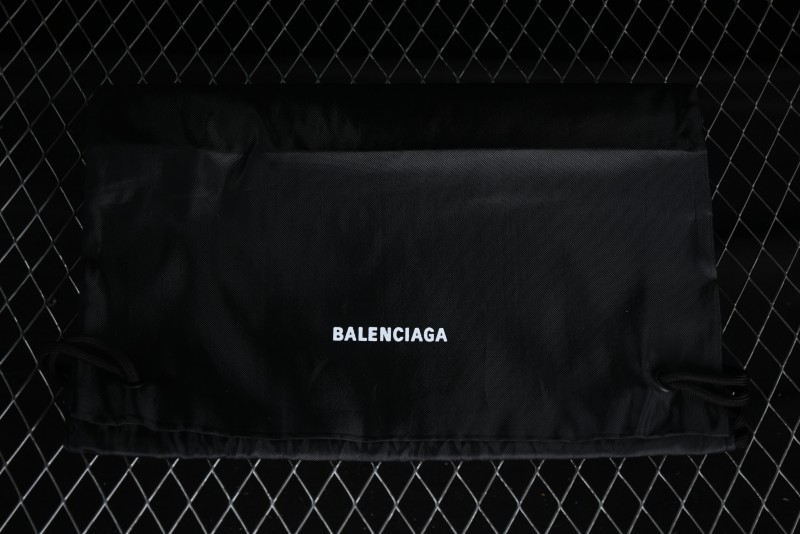 Balenciaga Monday Leather Round Toe Lace-Up Low-Top Lifestyle Sneakers - WDTSC9110