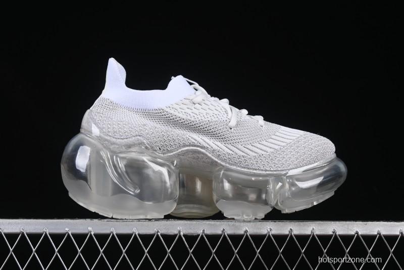 Grounds Big Bubble Heightening Platform Sneakers White Gray - AJE5