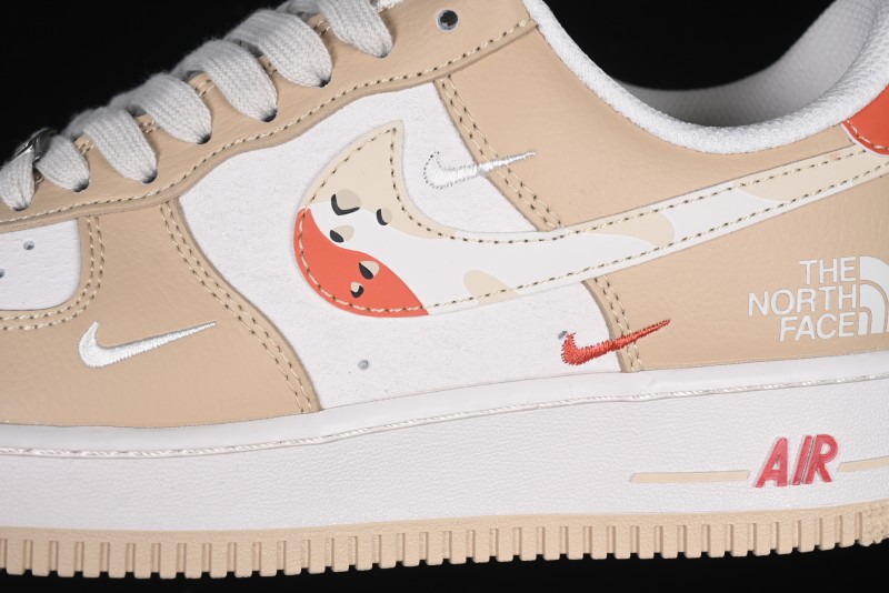 Nike Air Force 1 '07 Low The North Face Collaboration Casual Sneakers in Milk Tea - DM6688-048