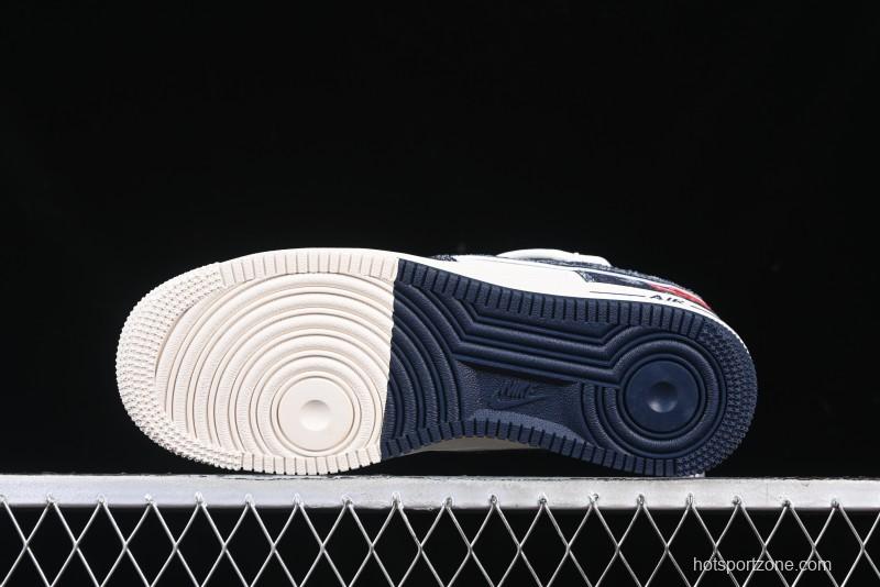 Nike Air Force 1 '07 Low Levi's Collaboration Light Blue Denim Drawstring Casual Sneakers - SJ1198-900