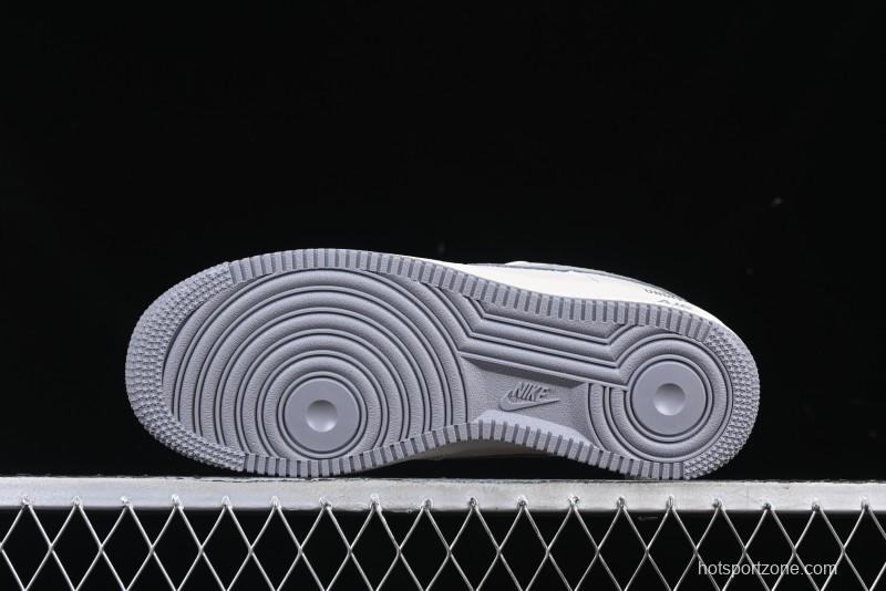 Nike Air Force 1 '07 Low UN Collaboration Pigskin Grey Stitch Low-Top Casual Sneakers - BB7518-018