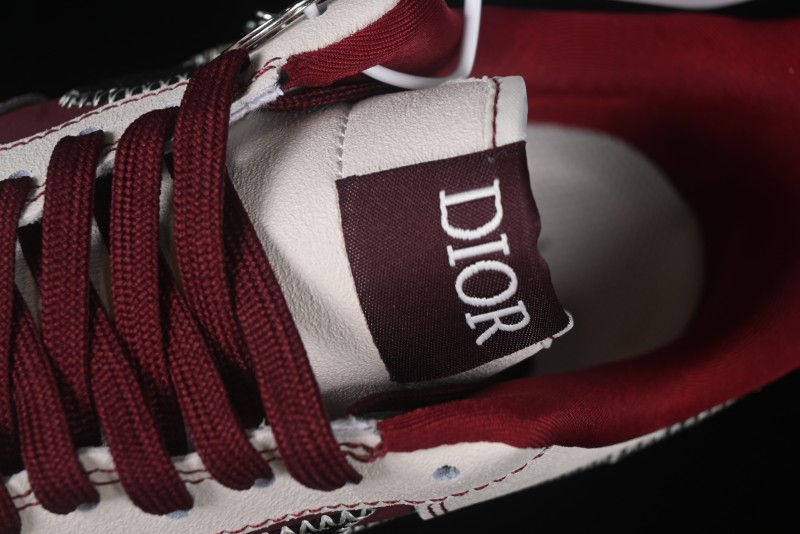 Nike Air Force 1 '07 Low Dior Collaboration Burgundy Low-Top Casual Sneakers - KK1988-046