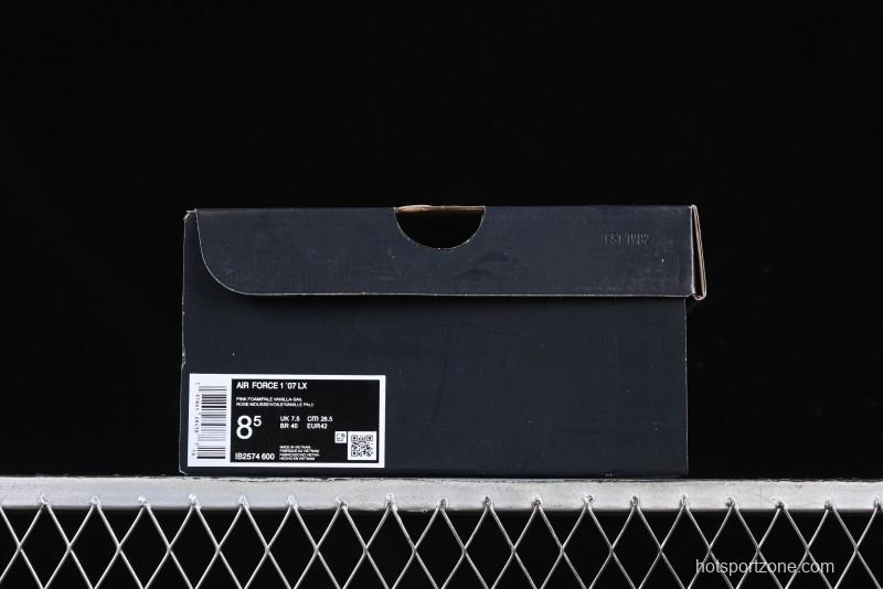 Nike Air Force 1 '07 Low White Pink Swoosh Casual Sneakers - IB2574-600