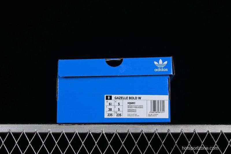 Adidas Originals Gazelle Bold HQ6893 Low-Top Sneakers with Thick Sole for Casual Wear, Slip-Resistant and Durable