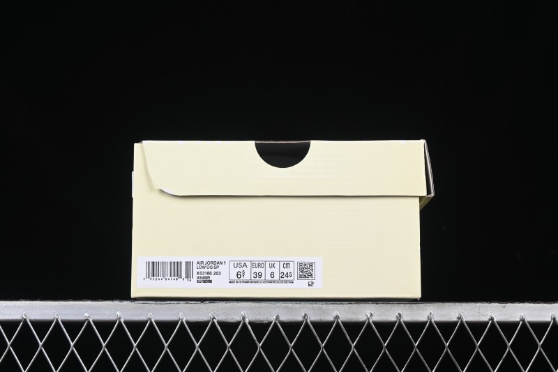 Nike Travis Scott x Fragment Design x Air Jordan 1 Low OG SP AJ1 Graffiti Drawstring Low-top Casual Sneakers - XS3186-203