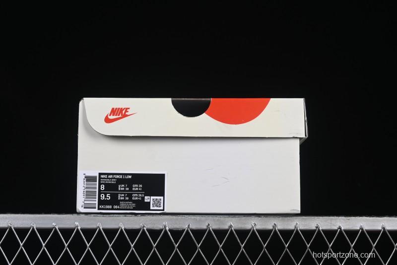 Nike Air Force 1 '07 Low UN Retro Gray Casual Sneakers with Full-Length Air Cushion - KK1988-064