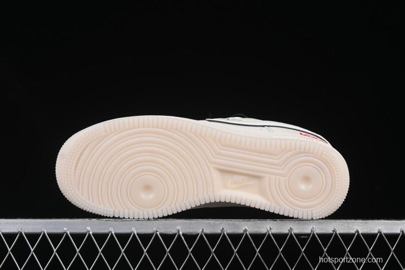 Nike Air Force 1 '07 Low Supreme Collaboration Off-White Crystal Custom Casual Sneakers - XZ6188-715