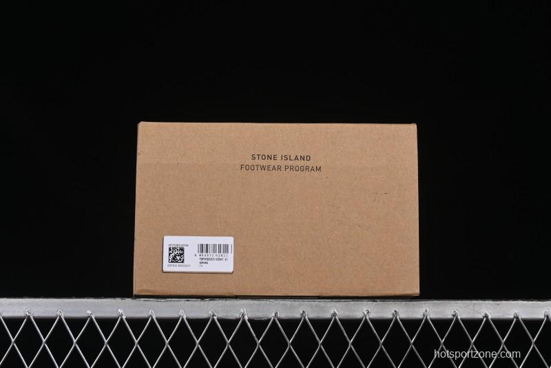 Stone Island Grime Panelled Low-Top Lifestyle Sneakers in Dark Brown - 79FWS0303