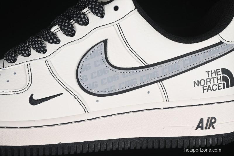 Nike Air Force 1 '07 Low The North Face x Comme des Garçons Black White Line Casual Sneakers - HH7518-050