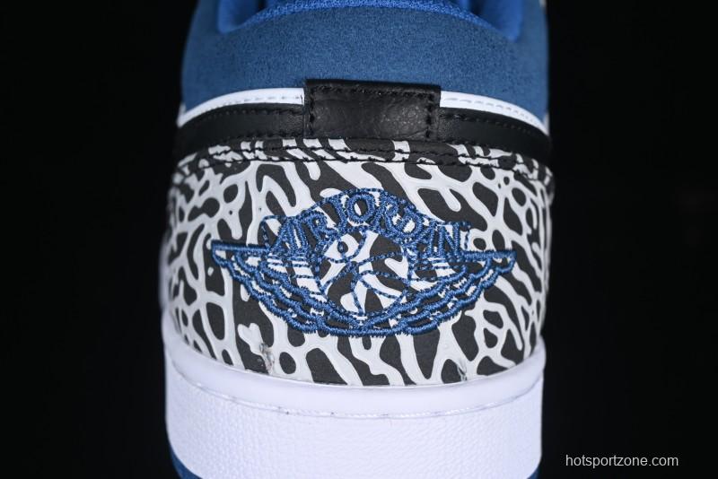 Nike Air Jordan 1 Low True Blue Retro Basketball Shoes - DM1199-140