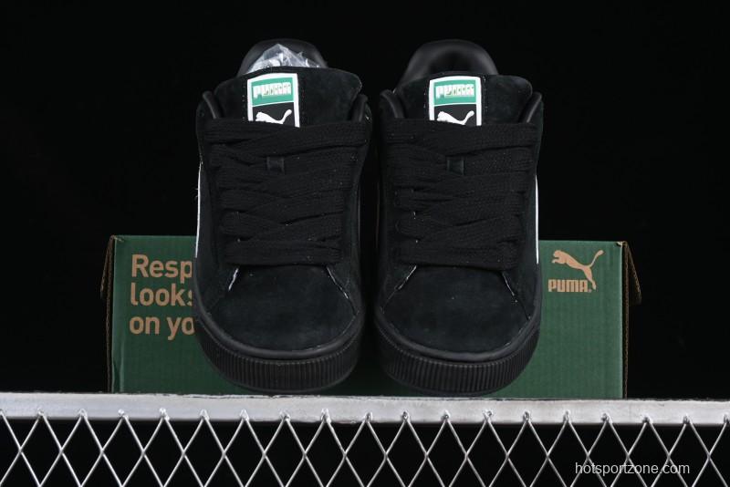 PUMA Suede XL Classic Men's Sneakers - Black with Metallic Silver Accents
