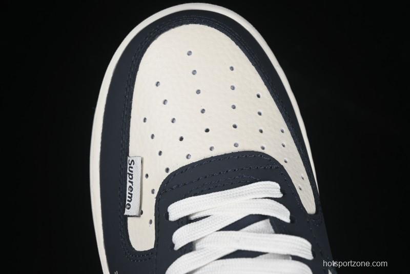 Nike Air Force 1 '07 Low Stussy Collaboration White Blue Chocolate Low-Top Casual Sneakers - KK1988-061