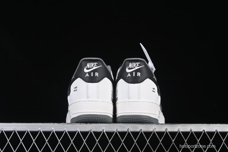 Nike Air Force 1 MVP "Rock Plan" Custom Edition - Black & White