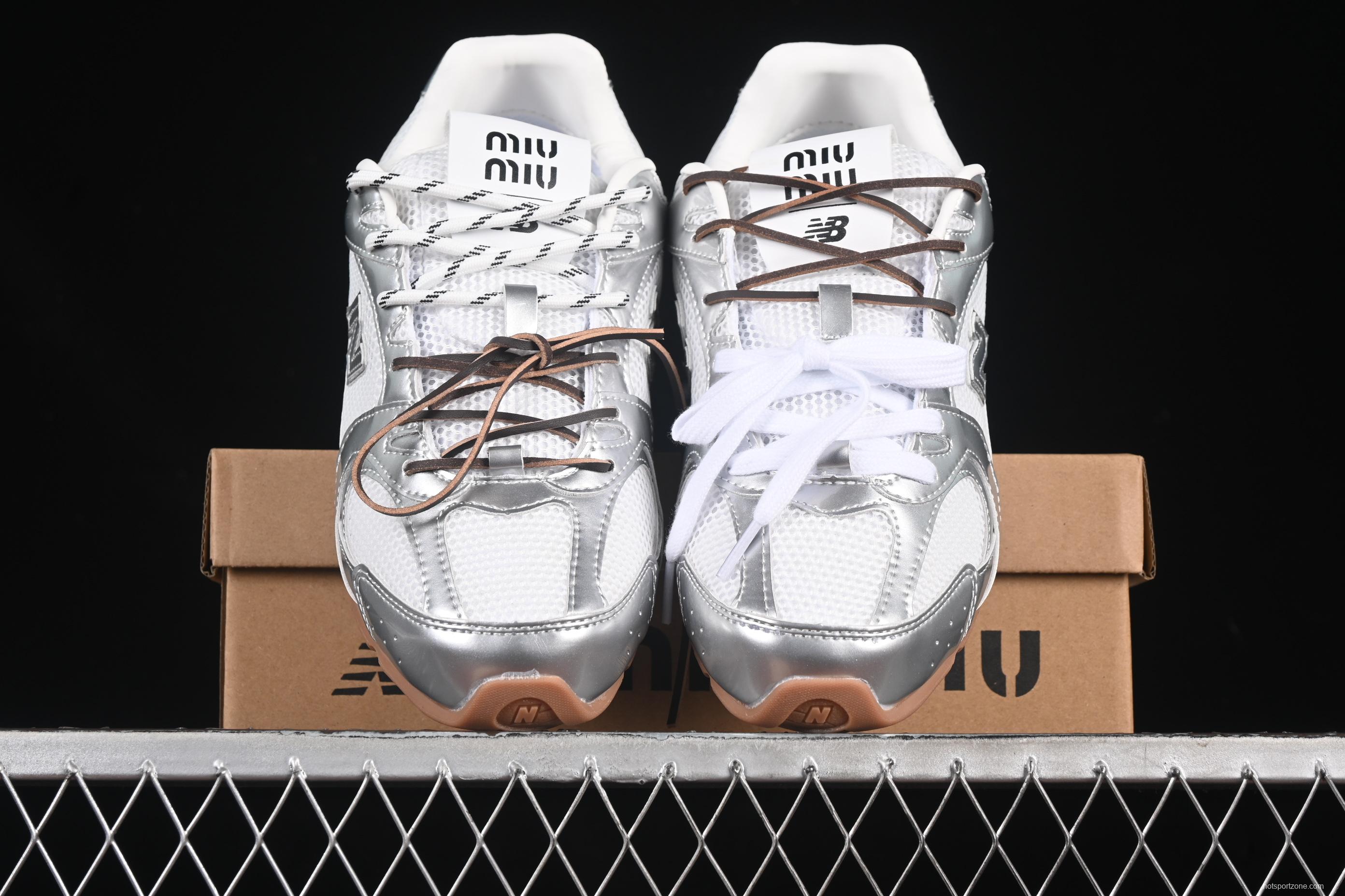 MiuMiu x New Balance 530 Low-Top Classic Retro Casual Running Shoes - AJD4