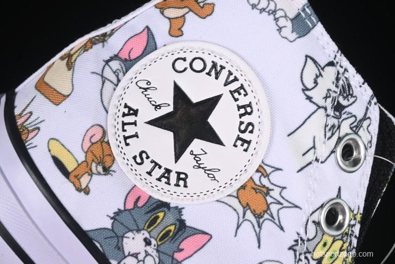 Converse All Star High Top Casual Sneakers with Tom and Jerry Theme - A15112C
