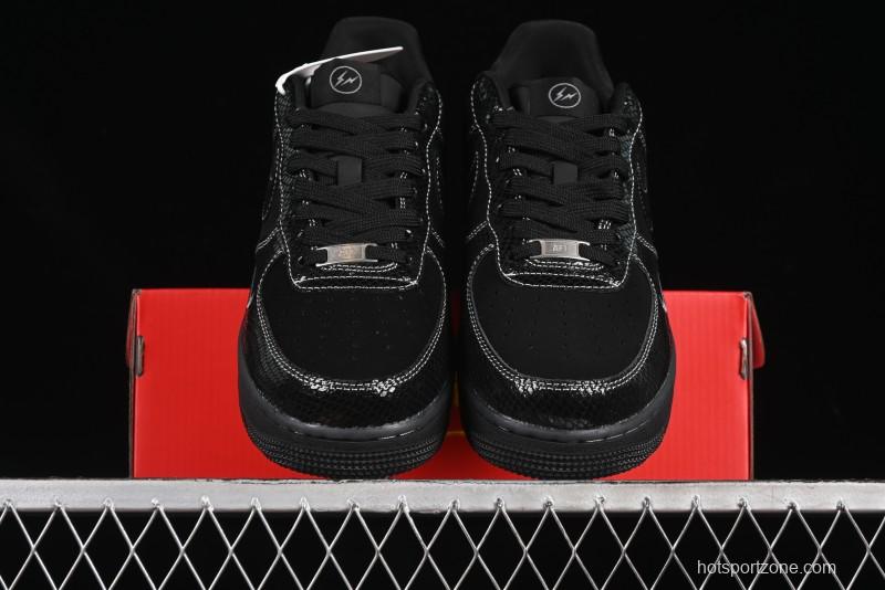 Nike Air Force 1'07 Low Lightning Collaboration Black Snake Scale Casual Sneakers - SC9207-529