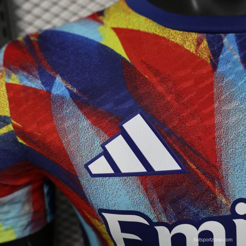 Player Version 25/26 Arsenal Multicolor Abstract Art Pattern Jersey