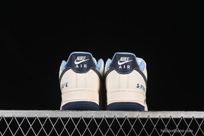 Nike Air Force 1 '07 Low Supreme Collaboration Dual-Tone Blue Label Casual Sneakers - XS1958-565