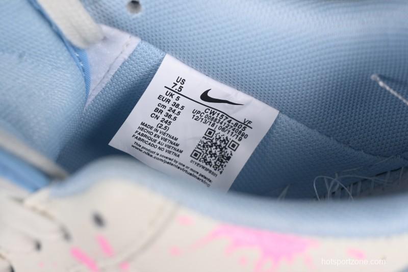 Nike Air Force 1'07 Low Pink and Blue Love Limited Edition Casual Sneakers - CW1574-058