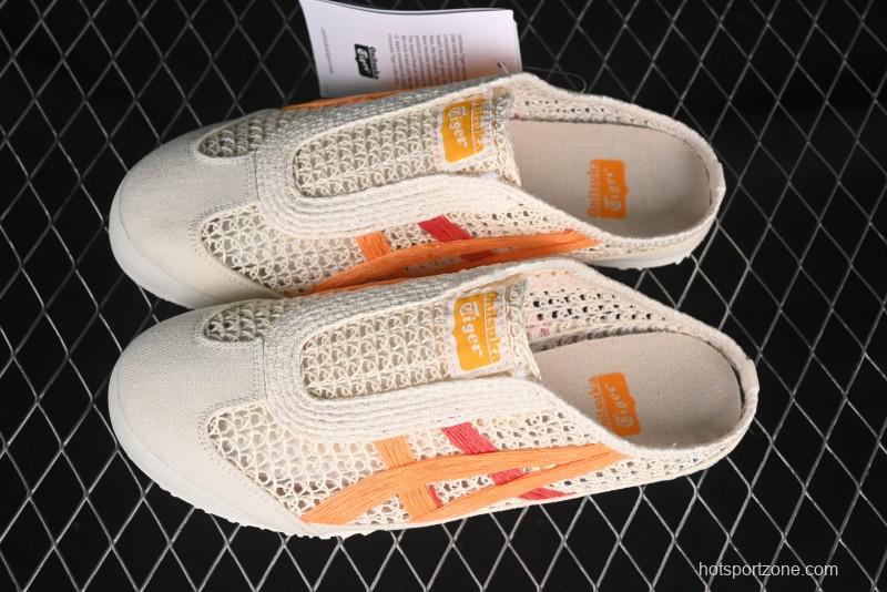 Onitsuka Tiger Mexico 66 Sabot Slip-On Sneakers with Breathable Mesh Upper - 1183A707-106
