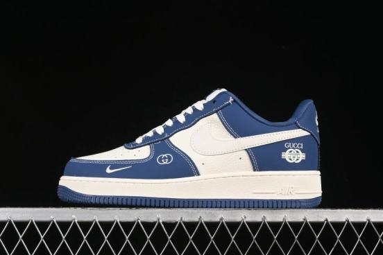 Nike Air Force 1'07 Low Gucci Collaboration Navy Blue Casual Sneakers - KK1988-085
