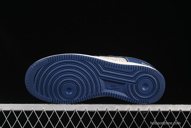 Nike Air Force 1'07 Low FOG Collaboration Beige Blue Ripple Casual Sneakers - KK1988-079