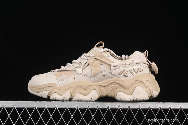 Fila Heritage Fluid Cat Paw 5.0 Retro Dad Shoes with Lace-Up Design - F12M412105FOS