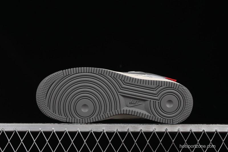 Nike Air Force 1'07 Low The North Face Collaboration Grey Multi-Tone Casual Sneakers - JJ2508-715